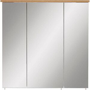 MÖBELPARTNER Spiegelschrank Padura 142296 weiß glanz, eiche landhaus 70,5 x 23,7 x 72,3 cm MÖBELPARTNER Spiegelschrank Padura 142296 weiß glanz, eiche landhaus 70,5 x 23,7 x 72,3 cm