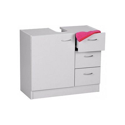 Wohling Badezimmer Schrank - Modell WL1.345, Weiß, Kompakt, Modern - Badmöbel Wohling Badezimmer Schrank - Modell WL1.345, Weiß, Kompakt, Modern - Badmöbel