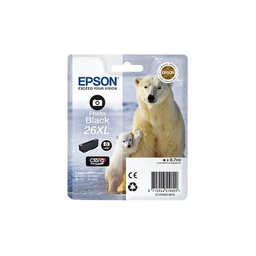 EPSON 26XL / T2631XL Foto schwarz Druckerpatrone