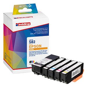 edding Mehrfarbige Tintenpatronen - Kompatibel mit Epson 33XL - 5er Set edding Mehrfarbige Tintenpatronen - Kompatibel mit Epson 33XL - 5er Set