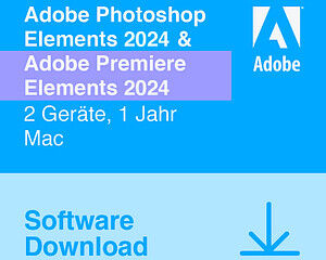 Adobe Photoshop Elements und Premiere Elements 2024 für Mac Software Vollversion (Download-Link)