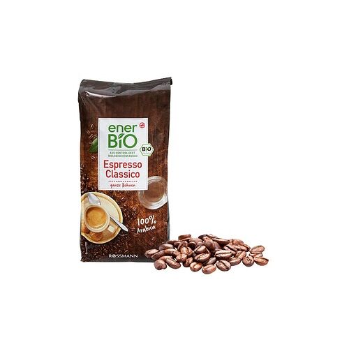 enerBiO Espresso Classico Bio-Kaffeebohnen Arabicabohnen kräftig 1,0 kg