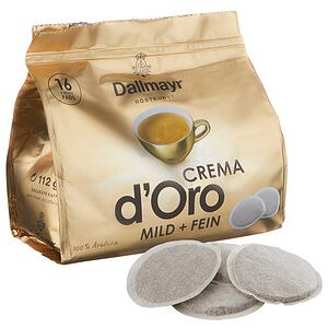Dallmayr Crema d'Oro Kaffeepads, Arabicabohnen mild, 16 Stück Dallmayr Crema d'Oro Kaffeepads, Arabicabohnen mild, 16 Stück