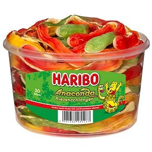 HARIBO Anaconda Riesenschlangen Fruchtgummi 1,2 kg, 30 St. HARIBO Anaconda Riesenschlangen Fruchtgummi 1,2 kg, 30 St.