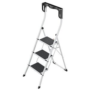 Hailo Klapptritt StandardLine K75 weiß 3 Stufen, H: 140,0 cm Hailo Klapptritt StandardLine K75 weiß 3 Stufen, H: 140,0 cm