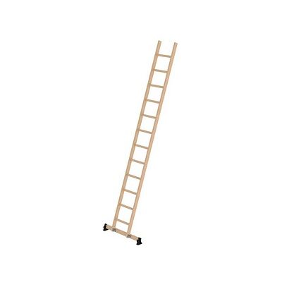 Günzburger Steigtechnik MUNK Holz-Anlegeleiter mit nivello-Traverse 12 Sprossen Günzburger Steigtechnik MUNK Holz-Anlegeleiter mit nivello-Traverse 12 Sprossen