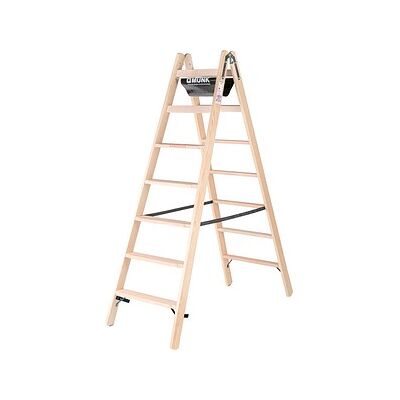 Günzburger Steigtechnik Holz Stufen-Stehleiter 2x7 Stufen Günzburger Steigtechnik Holz Stufen-Stehleiter 2x7 Stufen