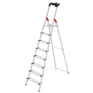 Hailo Haushaltsleiter L80 ComfortLine alu 8 Stufen, H: 255,0 cm