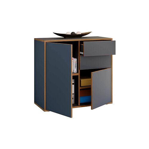 VCM my office Aktenschrank Salia, 920759 anthrazit, honig-eiche 80,0 x 32,0 x 74,0 cm, 1 St.