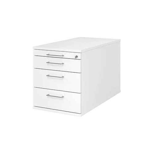 HAMMERBACHER Mirakel Rollcontainer weiß 4 Auszüge 42,8 x 80,0 x 51,2 cm