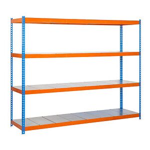 Simonrack Schwerlast-Weitspannregal ECOFORTE 1506-4 457100047201564 orange, blau 150,0 x 60,0 x 200,0 cm Simonrack Schwerlast-Weitspannregal ECOFORTE 1506-4 457100047201564 orange, blau 150,0 x 60,0 x 200,0 cm