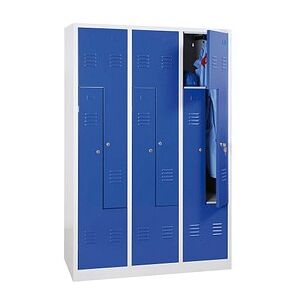 Gürkan Z-Spind lichtgrau, blau 106584, 6 Schließfächer 120,0 x 50,0 x 180,0 cm Gürkan Z-Spind lichtgrau, blau 106584, 6 Schließfächer 120,0 x 50,0 x 180,0 cm