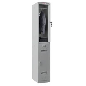 phoenix Spind Locker grau PL1230GGK, 2 Schließfächer 30,0 x 50,0 x 183,0 cm phoenix Spind Locker grau PL1230GGK, 2 Schließfächer 30,0 x 50,0 x 183,0 cm