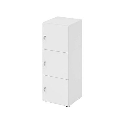 HAMMERBACHER Schließfachschrank weiß V234L3/W/W/DS - 3 abschließbare Fächer HAMMERBACHER Schließfachschrank weiß V234L3/W/W/DS - 3 abschließbare Fächer