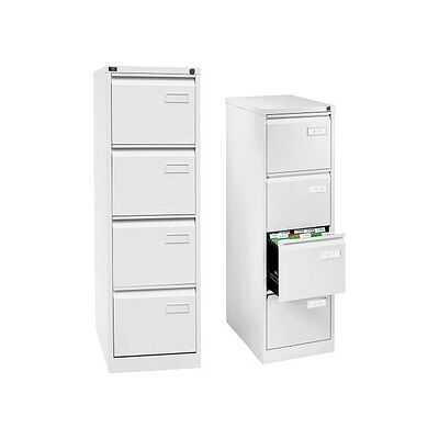 Bisley Light Hängeregistraturschrank - Verkehrsweiß, 4 Schubladen, 41,3x62,2x132,1 cm Bisley Light Hängeregistraturschrank - Verkehrsweiß, 4 Schubladen, 41,3x62,2x132,1 cm