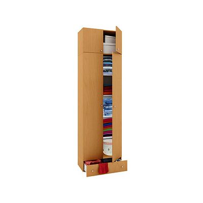 VCM Beiger Kleiderschrank mit 5 Fächern - Kleiderschrank VCM Beiger Kleiderschrank mit 5 Fächern - Kleiderschrank