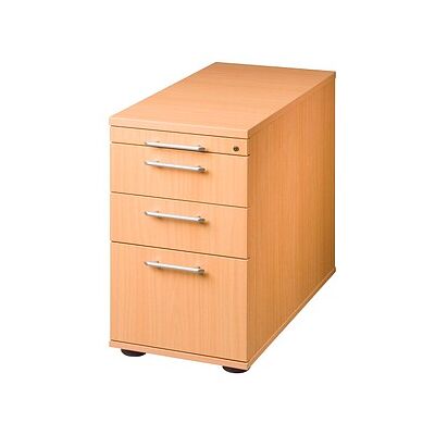 HAMMERBACHER Prokura Standcontainer - 4 Schubladen, Buche, 42,8x80x72cm HAMMERBACHER Prokura Standcontainer - 4 Schubladen, Buche, 42,8x80x72cm