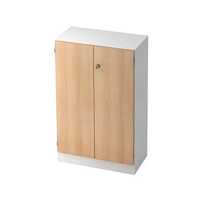 HAMMERBACHER Aktenschrank Weiß/Eiche - 3 Fachböden - Büroschrank HAMMERBACHER Aktenschrank Weiß/Eiche - 3 Fachböden - Büroschrank