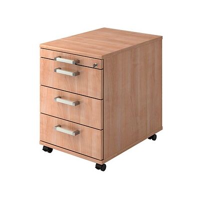 hjh OFFICE PRO SIGNA AC30 - Nussbaum Rollcontainer mit 4 Schubladen hjh OFFICE PRO SIGNA AC30 - Nussbaum Rollcontainer mit 4 Schubladen