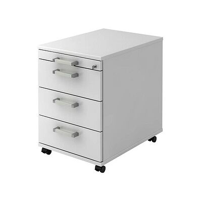 hjh OFFICE PRO SIGNA AC30 - Weiß Holz 3-Schubladen Rollcontainer hjh OFFICE PRO SIGNA AC30 - Weiß Holz 3-Schubladen Rollcontainer