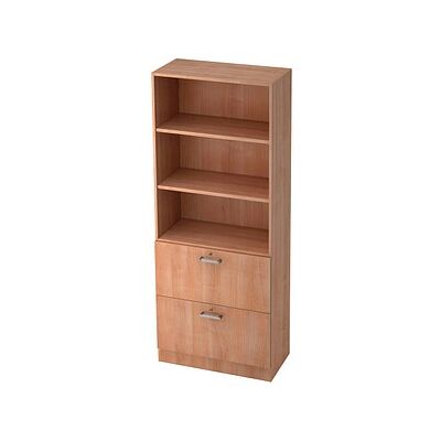 hjh OFFICE PRO SIGNA G 7300 CE - Nussbaum 5 Fach Regalschrank mit Schloss - Aufbewahrungsmöbel hjh OFFICE PRO SIGNA G 7300 CE - Nussbaum 5 Fach Regalschrank mit Schloss - Aufbewahrungsmöbel