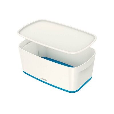 LEITZ MyBox Aufbewahrungsbox 5,0 l perlweiß/blau 31,8 x 19,1 x 12,8 cm, 1 St. LEITZ MyBox Aufbewahrungsbox 5,0 l perlweiß/blau 31,8 x 19,1 x 12,8 cm, 1 St.
