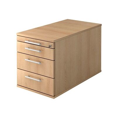 HAMMERBACHER FSC Rollcontainer Eiche - 4 Schubladen - 42x80x51 cm HAMMERBACHER FSC Rollcontainer Eiche - 4 Schubladen - 42x80x51 cm