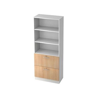 hjh OFFICE PRO SIGNA G 7300 RE - Weiß/Eiche Aktenschrank - Büromöbel hjh OFFICE PRO SIGNA G 7300 RE - Weiß/Eiche Aktenschrank - Büromöbel