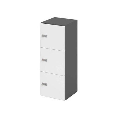 HAMMERBACHER Schließfachschrank - 3 Fächer, Grau-Weiß HAMMERBACHER Schließfachschrank - 3 Fächer, Grau-Weiß