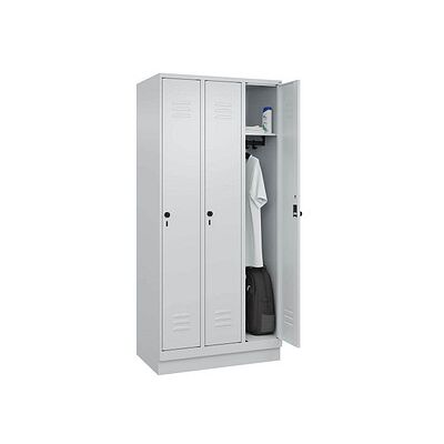 C+P Spind Classic PLUS, Lichtgrau, 3 Fächer - Spindeschrank C+P Spind Classic PLUS, Lichtgrau, 3 Fächer - Spindeschrank