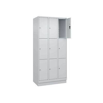 C+P Schließfachschrank - 3 Abteile, Lichtgrau - Schließfachschrank C+P Schließfachschrank - 3 Abteile, Lichtgrau - Schließfachschrank