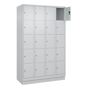 CP Schließfachschrank Classic PLUS lichtgrau 080020-405 S10003, 20 Schließfächer 120,0 x 50,0 x 195,0 cm