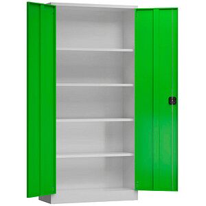 ClassiX X-530345 Stahlschrank Lichtgrau Gelbgrün