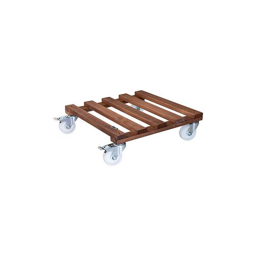 WAGNER® design yourself Pflanzenroller GH 0870 Holz dunkelbraun quadratisch 45,0 x 13,0 cm