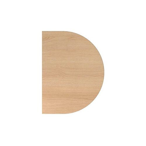 HAMMERBACHER Anbautisch höhenverstellbar Gradeo eiche, grau halbrund 60,0 x 80,0 x 65,5 - 82,5 cm