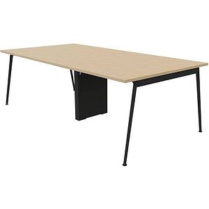 Quadrifoglio Konferenztisch X3 eiche rechteckig, 4-Fuß-Gestell grau, 240,0 x 120,0 x 75,0 cm Quadrifoglio Konferenztisch X3 eiche rechteckig, 4-Fuß-Gestell grau, 240,0 x 120,0 x 75,0 cm