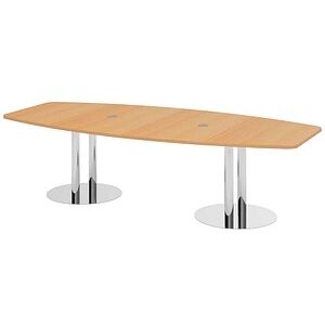 hjh OFFICE PRO KARAT S 28 C - Konferenztisch mit Buche & Chromfuß hjh OFFICE PRO KARAT S 28 C - Konferenztisch mit Buche & Chromfuß