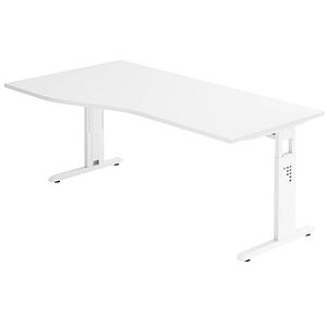 HAMMERBACHER OS 18 Höhenverstellbarer Schreibtisch - Weiß, Trapez, C-Fuß HAMMERBACHER OS 18 Höhenverstellbarer Schreibtisch - Weiß, Trapez, C-Fuß