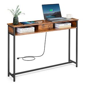 VASAGLE Konsolentisch mit Steckdosen - Braun VASAGLE Konsolentisch mit Steckdosen - Braun