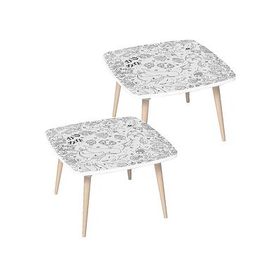 PAPERFLOW Kids Ozean Maltisch – Kindertisch – Blau, Weiß, 60x60x40cm PAPERFLOW Kids Ozean Maltisch – Kindertisch – Blau, Weiß, 60x60x40cm