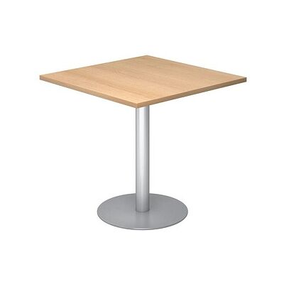 Kaiserkraft Konferenztisch - 800x800mm - Silberrahmen - Eiche Dekor Kaiserkraft Konferenztisch - 800x800mm - Silberrahmen - Eiche Dekor