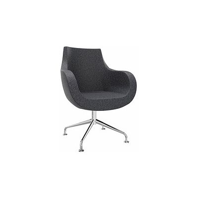 fm Sessel Pirum - Drehbar, Anthrazit, Polyester - Armchair fm Sessel Pirum - Drehbar, Anthrazit, Polyester - Armchair