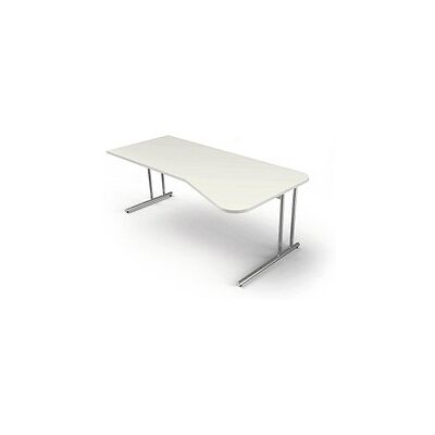 Kerkmann Weiß L-Form Höhenverstellbarer Schreibtisch - Büromöbel Kerkmann Weiß L-Form Höhenverstellbarer Schreibtisch - Büromöbel