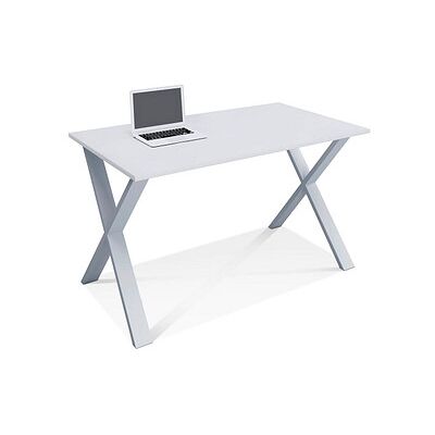 VCM Lona Schreibtisch - Weiß, 110x50cm, X-Fuß, Modern VCM Lona Schreibtisch - Weiß, 110x50cm, X-Fuß, Modern