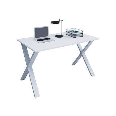 VCM Lona Bürotisch - Weiß, 110x80cm, Stahl X-Fuß VCM Lona Bürotisch - Weiß, 110x80cm, Stahl X-Fuß