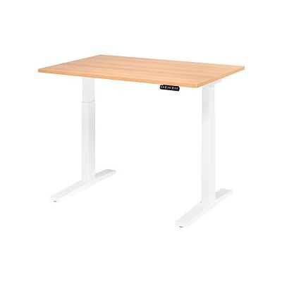 Hammerbacher Elektrischer Höhenverstellbarer Schreibtisch - Weißes C-Fuß-Gestell - 120x80cm Hammerbacher Elektrischer Höhenverstellbarer Schreibtisch - Weißes C-Fuß-Gestell - 120x80cm