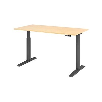 Hammerbacher Elektrischer Höhenverstellbarer Schreibtisch - Ahorn & Grau - 160x80cm Hammerbacher Elektrischer Höhenverstellbarer Schreibtisch - Ahorn & Grau - 160x80cm