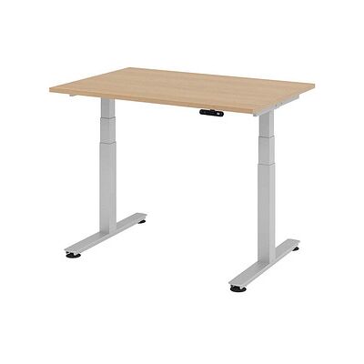 HAMMERBACHER Elektrischer Höhenverstellbarer Schreibtisch - FSC Eiche, 120x80 cm HAMMERBACHER Elektrischer Höhenverstellbarer Schreibtisch - FSC Eiche, 120x80 cm