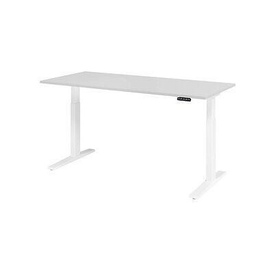 HAMMERBACHER Elektrischer Steh-Schreibtisch - Lichtgrau, 180x80cm HAMMERBACHER Elektrischer Steh-Schreibtisch - Lichtgrau, 180x80cm