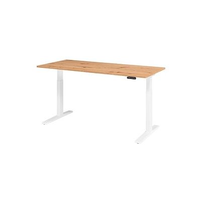 Hammerbacher Elektrischer höhenverstellbarer Schreibtisch Eiche Weiß 180x80cm Hammerbacher Elektrischer höhenverstellbarer Schreibtisch Eiche Weiß 180x80cm